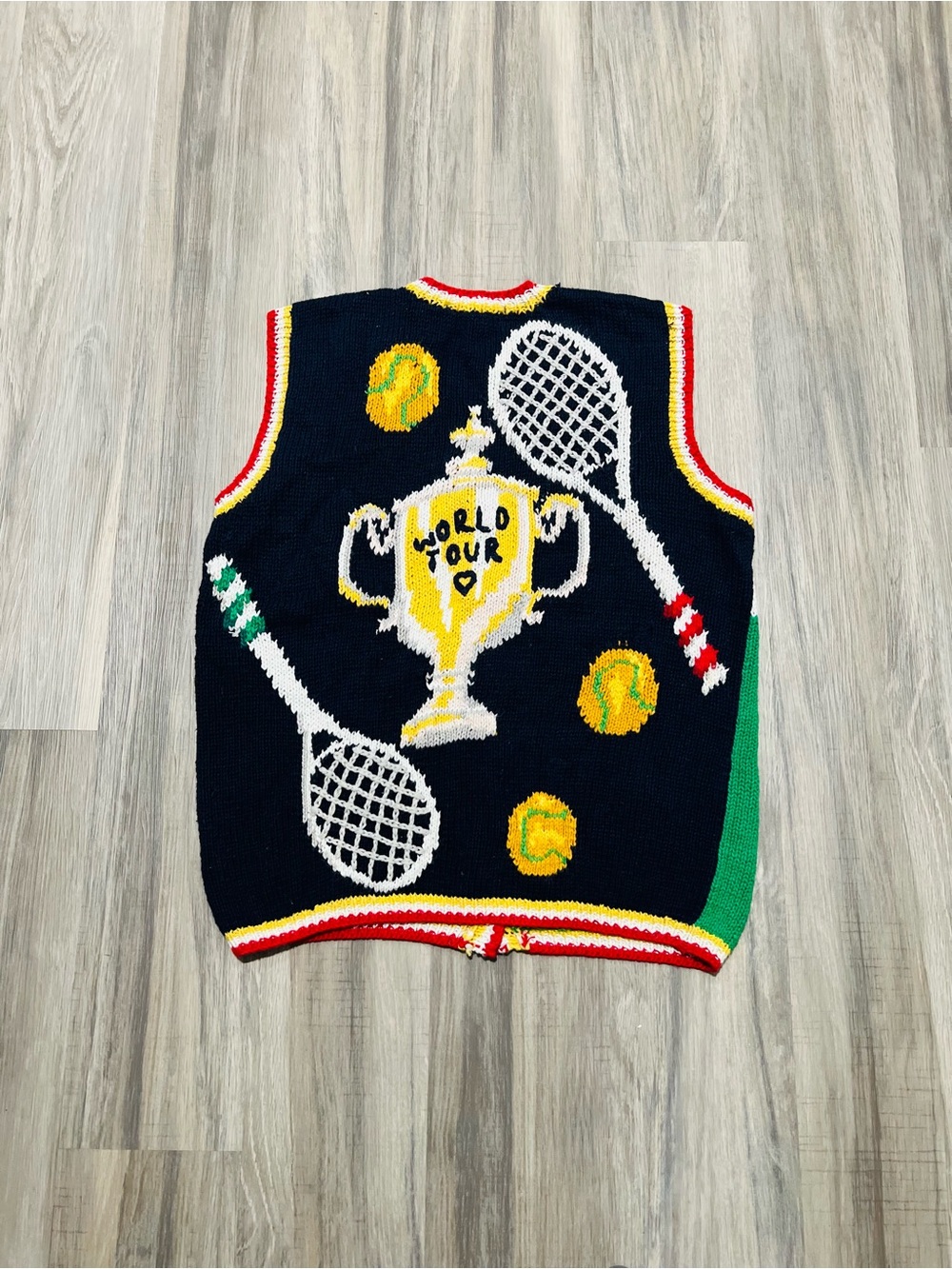 Vintage Tennis World Tour Knit Sweater Vest - Picture 4 of 8